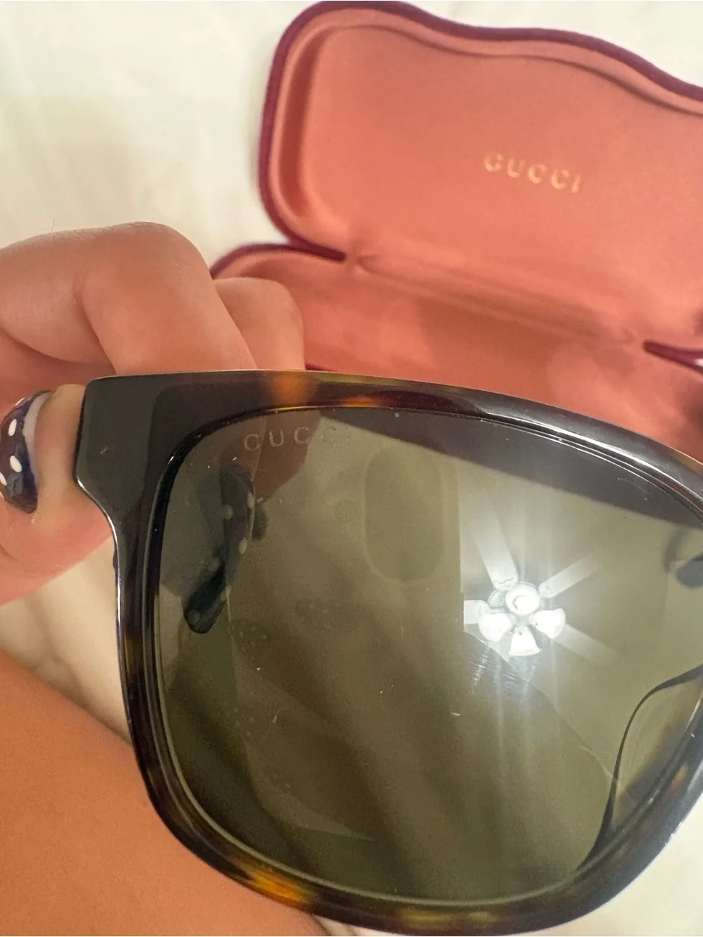 Gucci Brown Sunglasses with Red Velvet Case